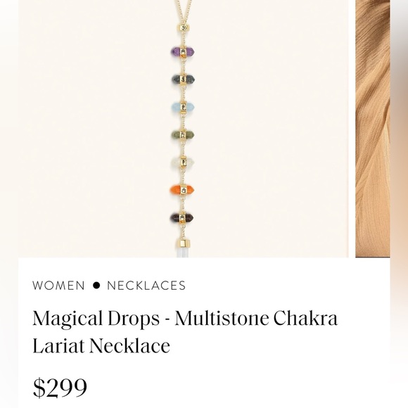 Chakra natural crystal drop necklace Karma And Luck - Picture 2 of 6